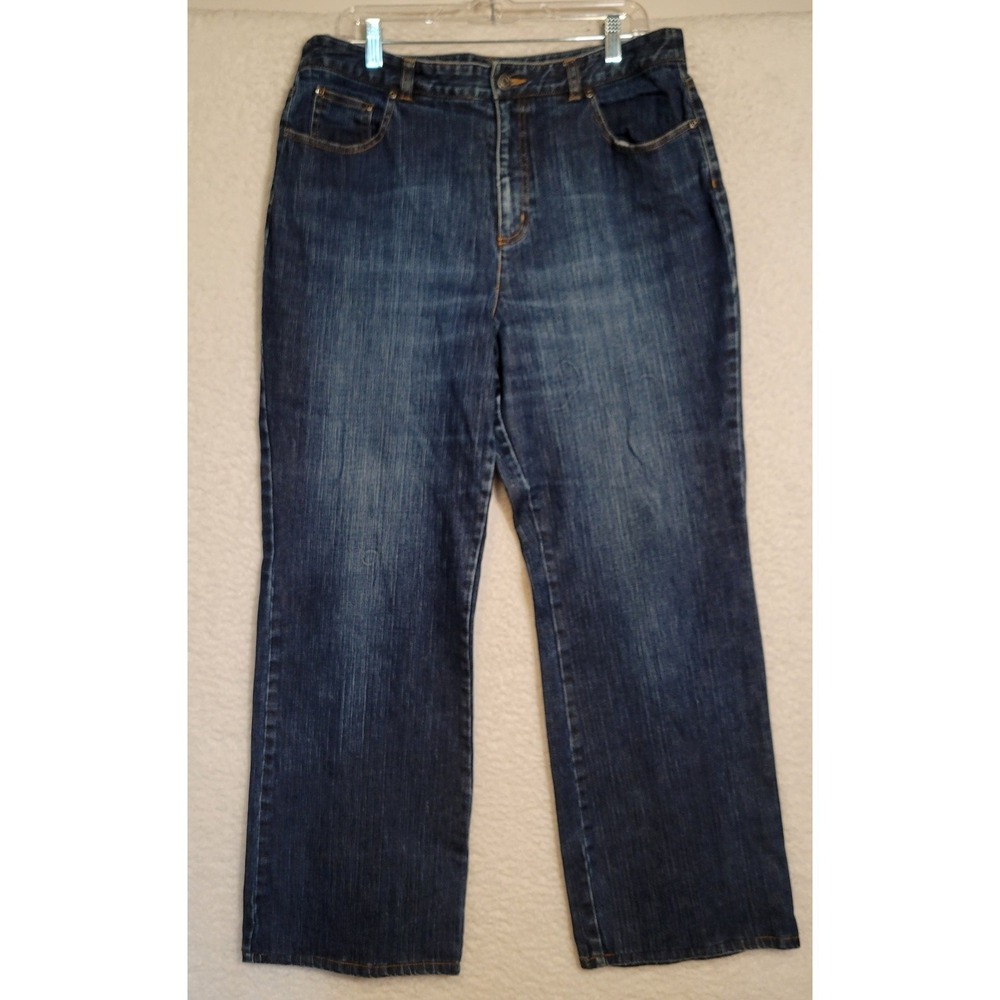 Talbots Womens Stretch Denim Jeans Size 16 Blue 5-Pocket 1517